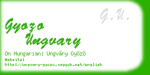 gyozo ungvary business card